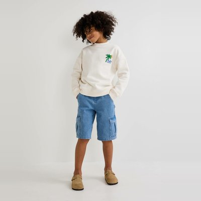 Bermuda cargo en jean BIO GOTS MONOPRIX