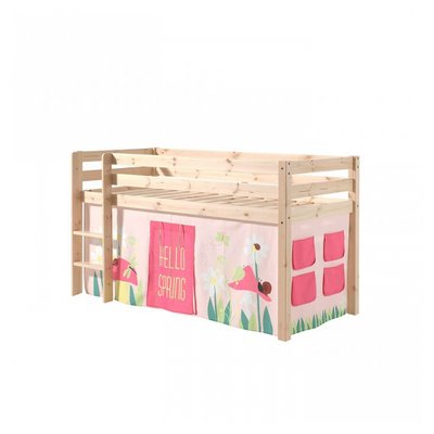 Lit Compact Naturel + Rideau de lit Spring VIPACK