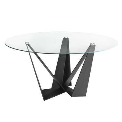 Table à manger en acier et verre ANGEL CERDA