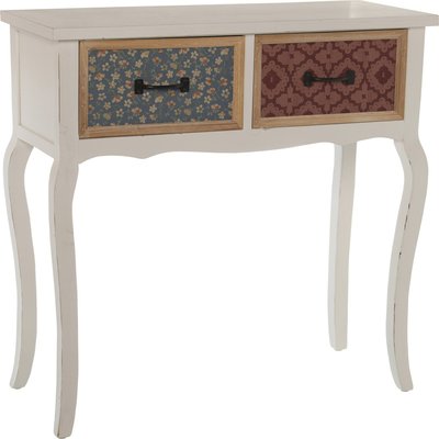 Console en bois avec tiroirs patchwork RECOLLECTION