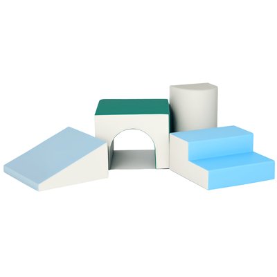 Ensemble de jeux mous pour enfants EPE Vert, HOMCOM