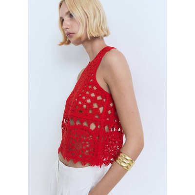 Top maille crochet MANGO
