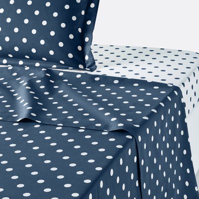 Drap pur coton imprimé pois, Clarisse LA REDOUTE INTERIEURS