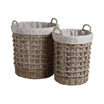 Panier à linge en poelet gris (Lot de 2) AUBRY GASPARD