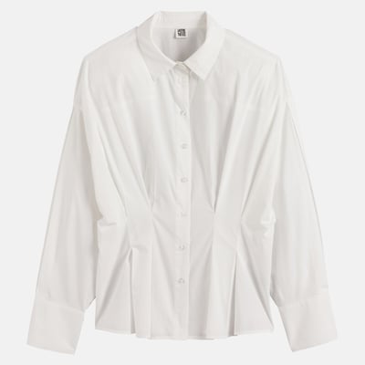 Camicia a maniche lunghe, aderente in vita, con pieghe LA REDOUTE COLLECTIONS