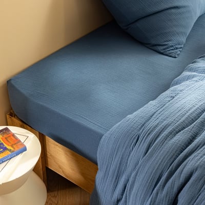 Drap housse gaze de coton NOA - NOA TERRE DE NUIT