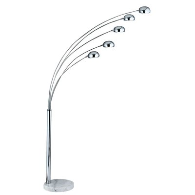 Lampadaire GIRAFFE 5x40W E14 Chromé Blanc BOUTICA-DESIGN