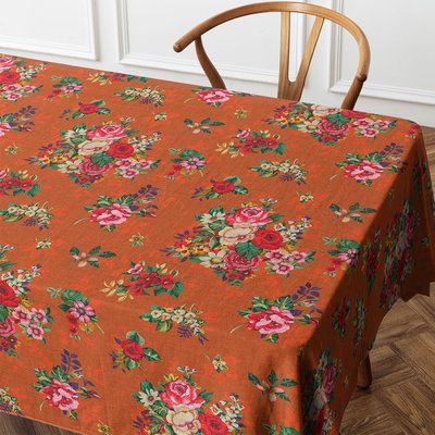 Nappe carrée en coton MIA orange VENT DE BOHÈME