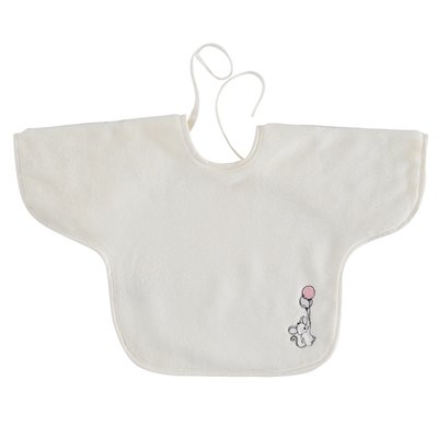 Bavoir à manches en coton peigné  Zéro Twist BABY SOFT SOURIS SKY SENSEI MAISON