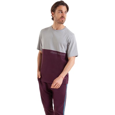 Pyjama long manches courtes col rond CLUB ATHENA
