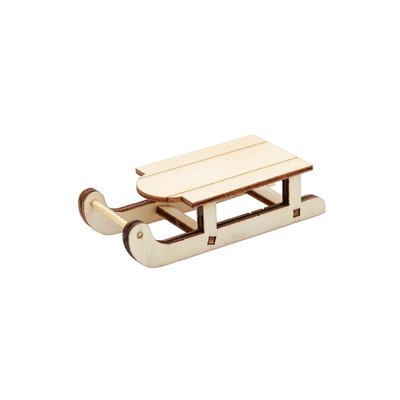 Luge miniature naturelle a peindre RICO DESIGN