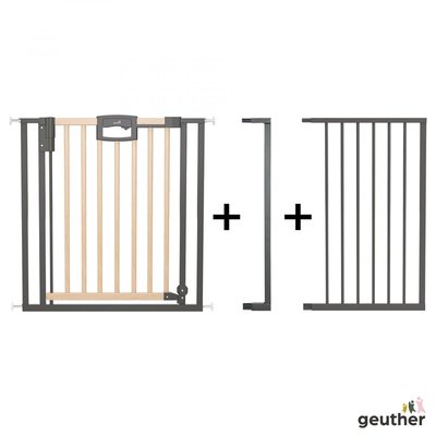 Barrière de porte à pression Easylock Plus bois/metal 136,5 cm 144,5 cm GEUTHER