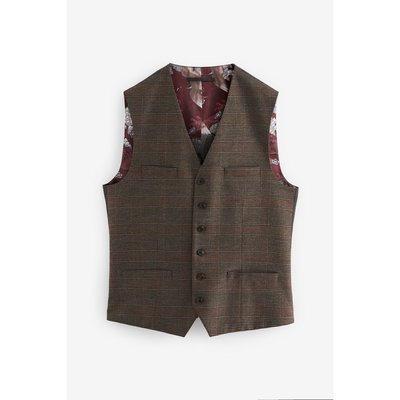 Gilet de costume slim aux carreaux NEXT