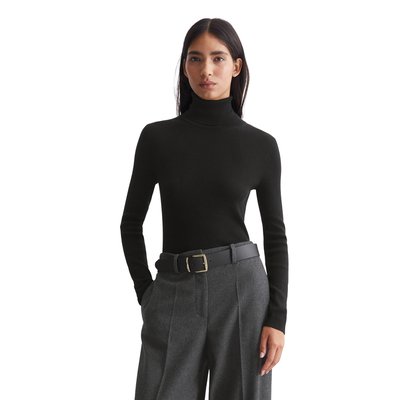 Pull noir moulant femme La Redoute