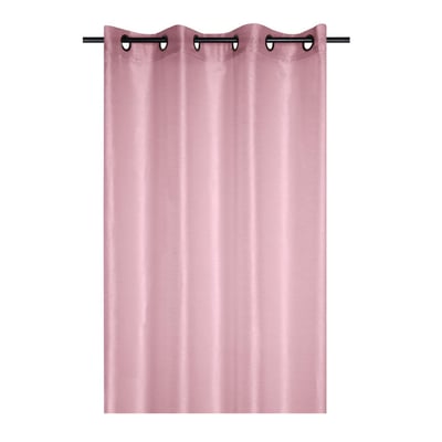 Rideau Tenture Écrue Fleuri Vert/Rose 138x220cm + Embrasse Tressée - Occasion