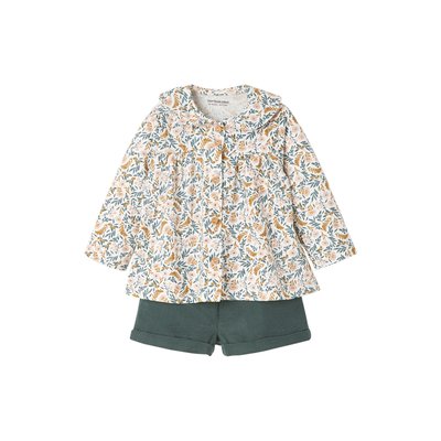 Ensemble 3 pièces  tee-shirt, short velours et bandeau VERTBAUDET