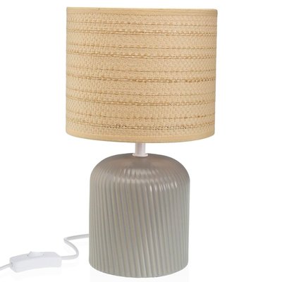 Lampe à poser céramique grise 18x18x31.5cm VERSA
