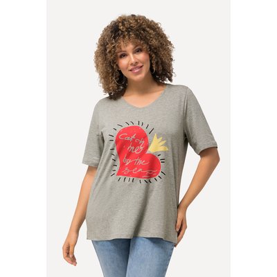 T-shirt à manches courtes et imprimé cœur. ULLA POPKEN