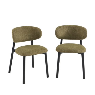 Lot de 2 chaises en tissu et acier CIARA SORELH