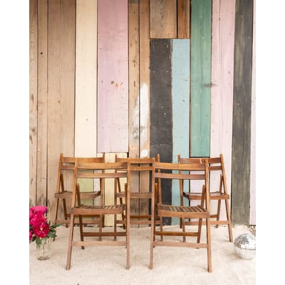 Lot de 5 chaises en bois Claude N°1412 - Bon état DEBONGOUT