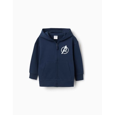 Sweat zippé en coton avec capuche et imprimés Avengers ZIPPY