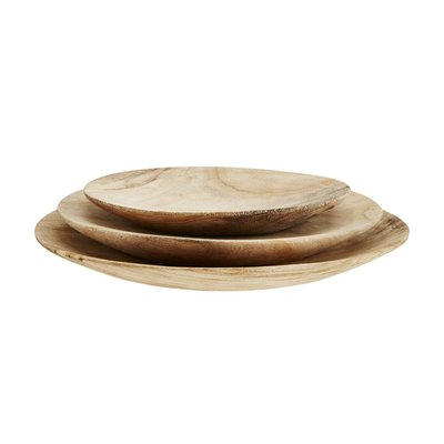 Lot de 3 assiettes en bois MADAM STOLTZ