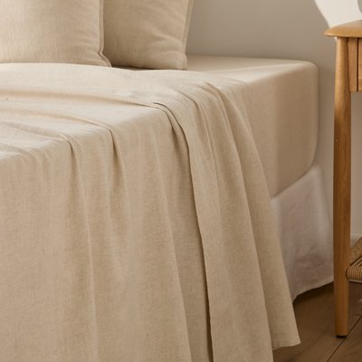 Drap plat en coton/lin lavé, Marnie LA REDOUTE INTERIEURS