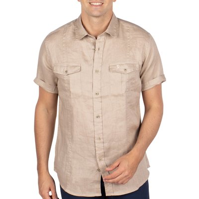 Chemise en lin manches courtes SHILTON