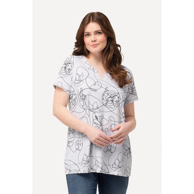T-shirt à motif lignes et manches courtes ULLA POPKEN