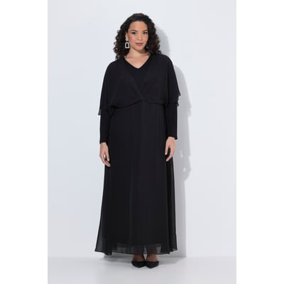 Robe maxi en mousseline, paillettes ULLA POPKEN