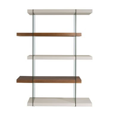 Etagère en bois noyer et verre ANGEL CERDA