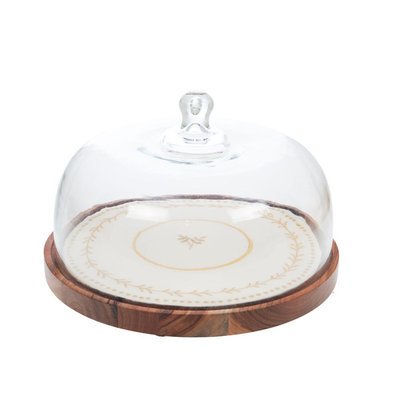 Plat rond avec cloche Romy 30 cm AMADEUS
