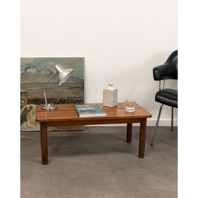 Table basse en bois au style chalet  Léonie N°1045 - Bon état DEBONGOUT