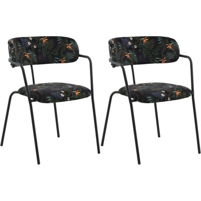 Fauteuil en métal et velours Arrow (Lot de 2) VENTURE HOME