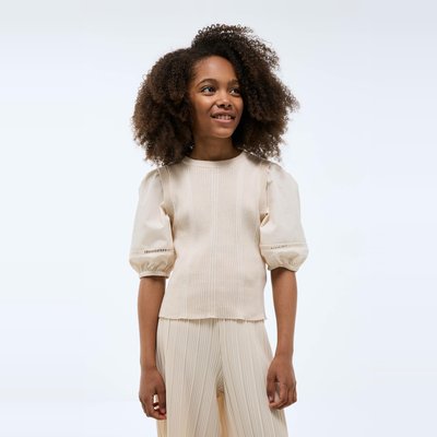 T-shirt bi-matière en coton BIO MONOPRIX