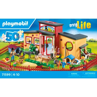 Pension des animaux avec soigneurs et enfant PLAYMOBIL