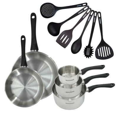 Batterie 2 poêles 24/28cm + 3 casseroles 12/16/20cm GENEVA FACKELMANN