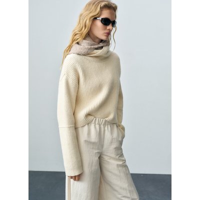Pull-over laine mélangée col roulé MANGO