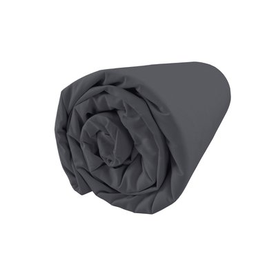 Drap housse en percale de coton, COMPLICITÉ BLANC CERISE