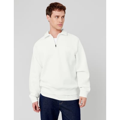 Sweat col polo zippé BZB