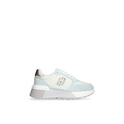 Sneakers à plateforme en daim et maille filet LIU JO