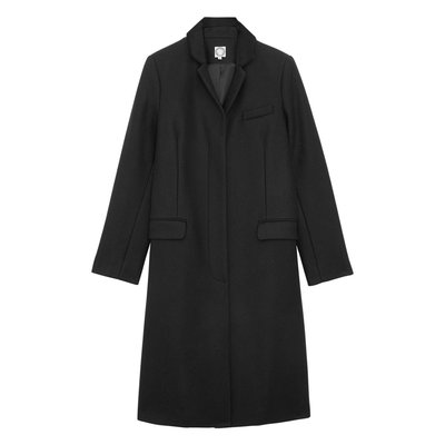 Manteau Franck en lainage noir INES DE LA FRESSANGE PARIS