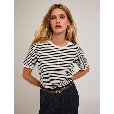 T-shirt à rayures en jersey de coton MOTIVI