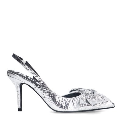 Escarpins slingback métalliques avec nœud SACHA