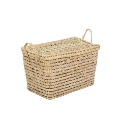 Grand coffre de rangement en feuille de palmier PILOU HYDILE