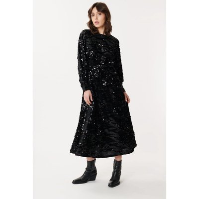 Robe longue Dalva à sequins, ceinturée DERHY