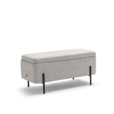 Banc coffre en tissu et métal L100cm - KOS DRAWER
