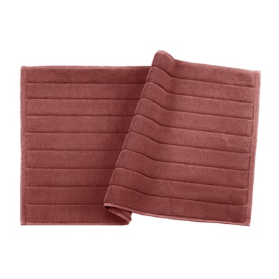 Tapis de bain 100% Coton BIO, DOUCEUR NATURE BLANC CERISE