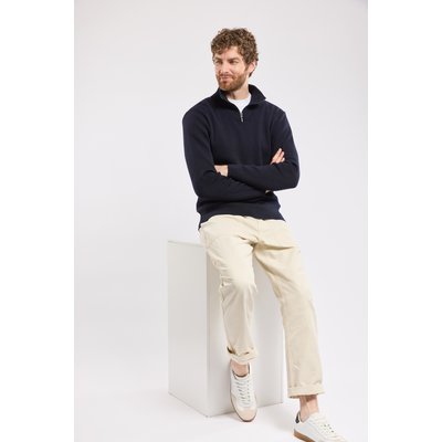 Pull camionneur zippé en laine  GUISSENY ARMOR-LUX