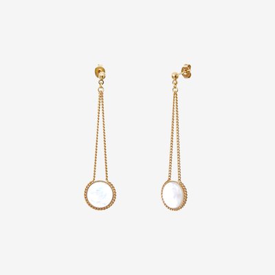Boucles d'oreilles dorées à l'or fin LADY CAROLINE NAJMAN